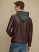 Ben Hooded Leather Jacket - Ctoox