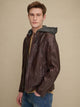 Ben Hooded Leather Jacket - Ctoox