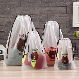 Brown Bear Transparent Cosmetic Bag - Ctoox