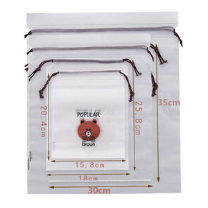 Brown Bear Transparent Cosmetic Bag - Ctoox