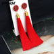Bohemian Tassel Crystal Long Drop Earrings - Ctoox