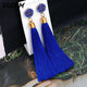 Bohemian Tassel Crystal Long Drop Earrings - Ctoox