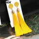 Bohemian Tassel Crystal Long Drop Earrings - Ctoox