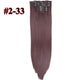 Leeons 16 colors 16 clips Long Straight Synthetic Hair Extensions - Ctoox