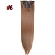 Leeons 16 colors 16 clips Long Straight Synthetic Hair Extensions - Ctoox
