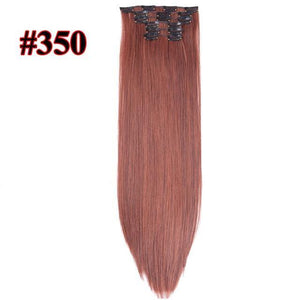 Leeons 16 colors 16 clips Long Straight Synthetic Hair Extensions - Ctoox