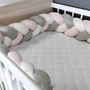 Baby Bumper Bed Braid Knot Pillow Cushion - Ctoox
