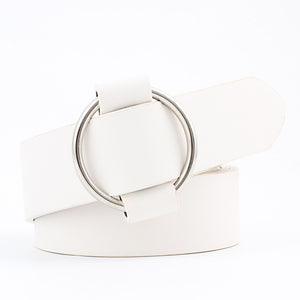 Round buckle belts for female leisure jeans