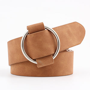 Round buckle belts for female leisure jeans