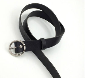 Round buckle belts for female leisure jeans