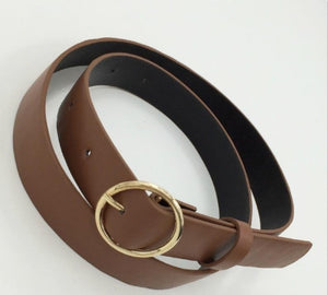 Round buckle belts for female leisure jeans