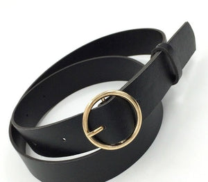Round buckle belts for female leisure jeans