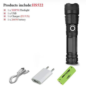 Led flashlight 90000 lumens xhp70.2 most powerful flashlight - Ctoox