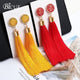 Bohemian Tassel Crystal Long Earrings - Ctoox