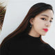 Korean Geometric Long Tassel Stud Earrings - Ctoox