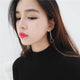 Korean Geometric Long Tassel Stud Earrings - Ctoox