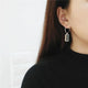 Korean Geometric Long Tassel Stud Earrings - Ctoox