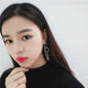 Korean Geometric Long Tassel Stud Earrings - Ctoox