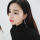 Korean Geometric Long Tassel Stud Earrings - Ctoox