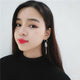 Korean Geometric Long Tassel Stud Earrings - Ctoox