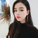 Korean Geometric Long Tassel Stud Earrings - Ctoox