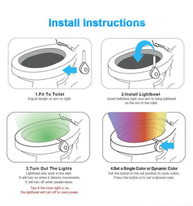 LED Toilet Seat Night Light with Motion Sensor - Ctoox