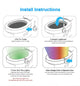 LED Toilet Seat Night Light with Motion Sensor - Ctoox