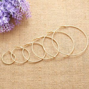 Trendy Large Hoop Earrings - Ctoox
