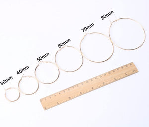 Trendy Large Hoop Earrings - Ctoox