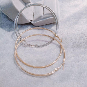 Trendy Large Hoop Earrings - Ctoox