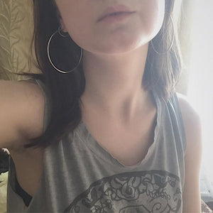 Trendy Large Hoop Earrings - Ctoox