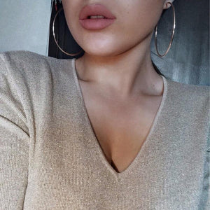 Trendy Large Hoop Earrings - Ctoox