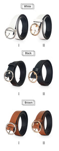 Round buckle belts for female leisure jeans