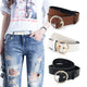 Round buckle belts for female leisure jeans