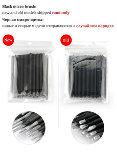 Disposable MicroBrush Eyelashes Extension,100Pcs/bag - Ctoox