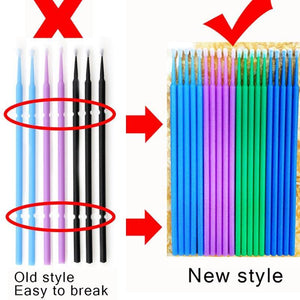 Disposable MicroBrush Eyelashes Extension,100Pcs/bag - Ctoox