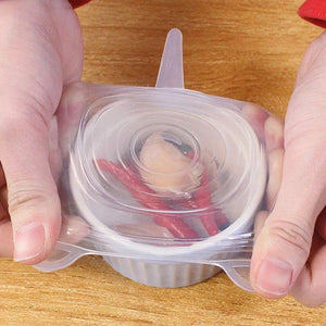 Reusable silicon stretch lids 6pcs - Ctoox