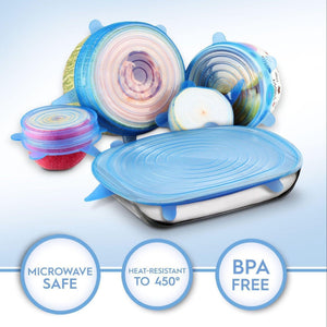 Reusable silicon stretch lids 6pcs - Ctoox