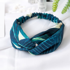 Women  Headband Vintage Cross Knot Elastic