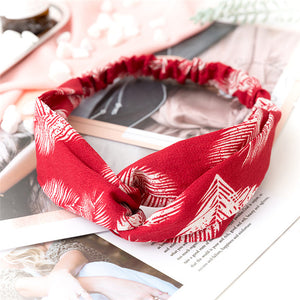 Women  Headband Vintage Cross Knot Elastic