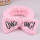 OMG Letter Coral Fleece Bow Hairbands For Women