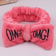 OMG Letter Coral Fleece Bow Hairbands For Women