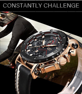 Big Dial Military Quartz Leather Watch - Ctoox