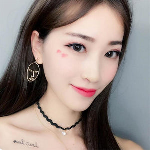 Punk Human Face Drop Earrings - Ctoox