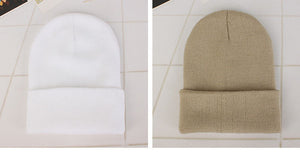 New Beanies Knitted Solid Cute Hat for Girls