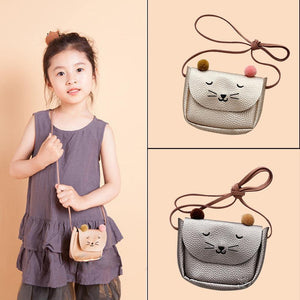 Children Shoulder Mini Cat Ear Messenger Bag - Ctoox
