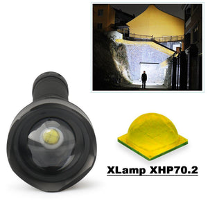 Led flashlight 90000 lumens xhp70.2 most powerful flashlight - Ctoox