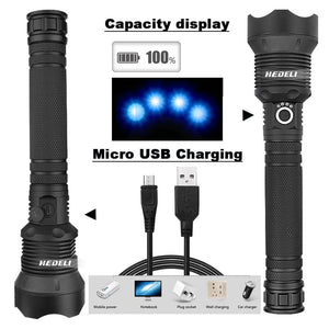 Led flashlight 90000 lumens xhp70.2 most powerful flashlight - Ctoox