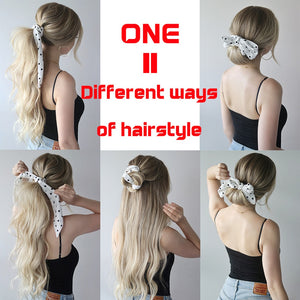 Ponytail Scarf Elastic Hair Rope for Women