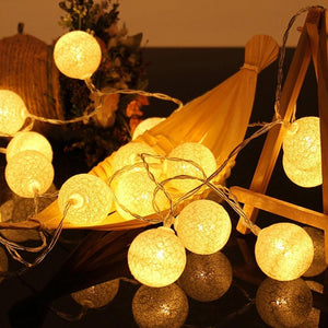Fairy 4cm Cotton Balls String Lights - Ctoox